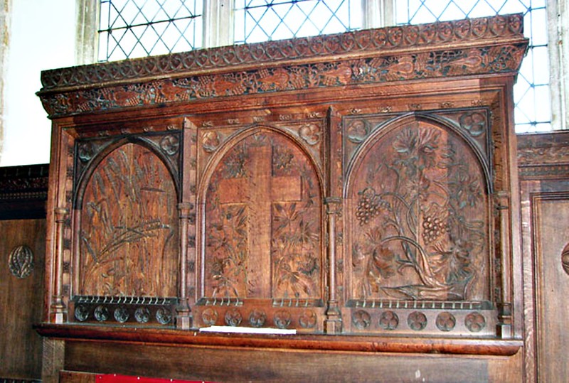 1907 wooden carved reredos