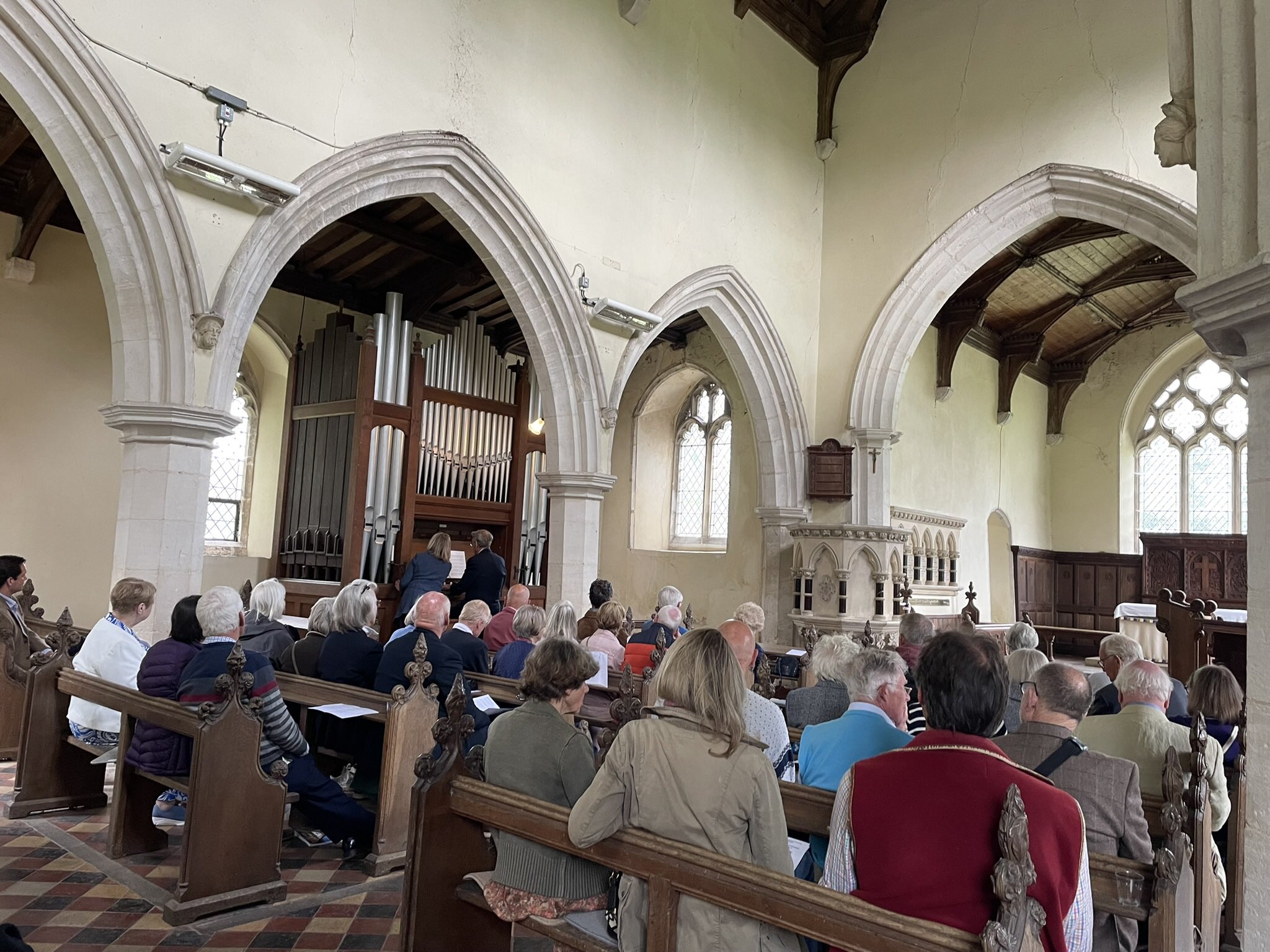 Visitors and congregation